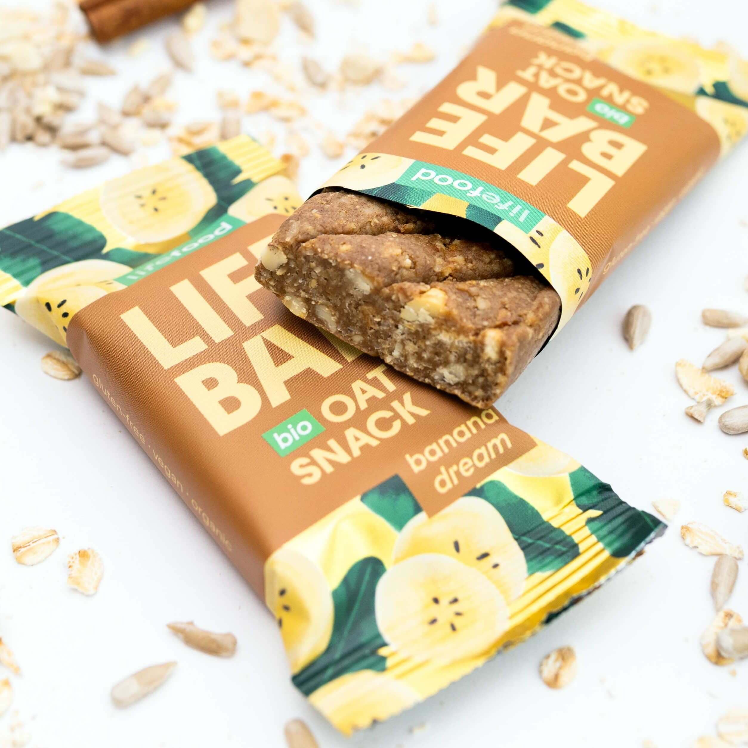 Lifefood Lifebar Oat Snack banánový BIO 40g - náhled 2