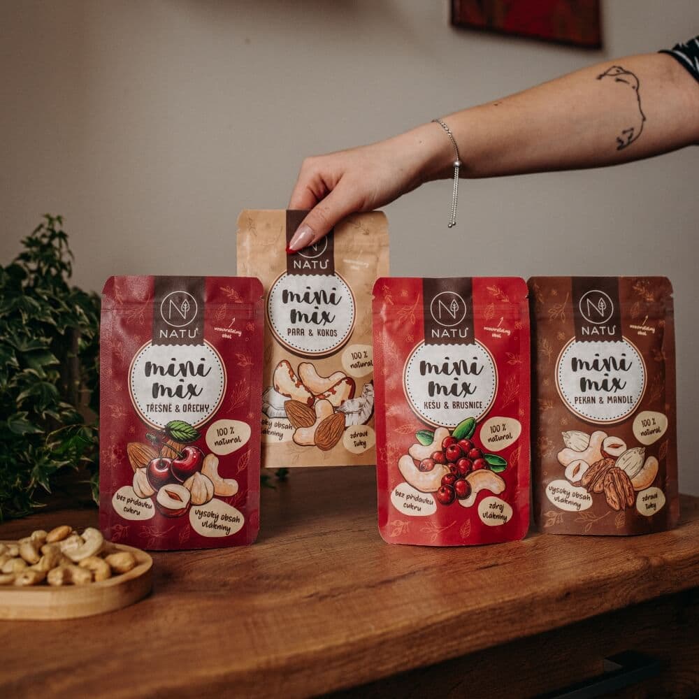 NATU Mini mix třešně a ořechy 80g - náhled 5