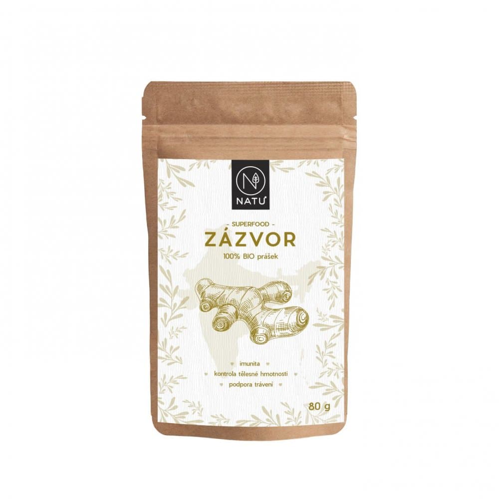 NATU Zázvor BIO prášek 80 g
