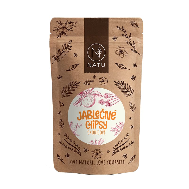 NATU Jablečné chipsy skořicové 45g - náhled 3