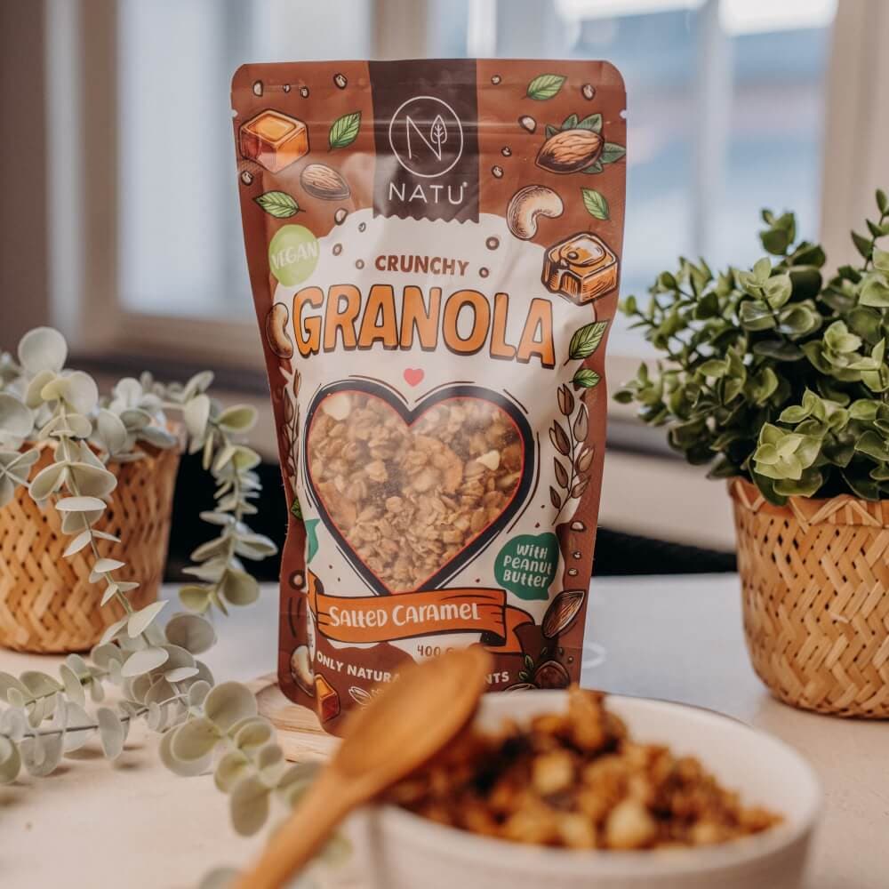 NATU Granola slaný karamel 380g - náhled 3