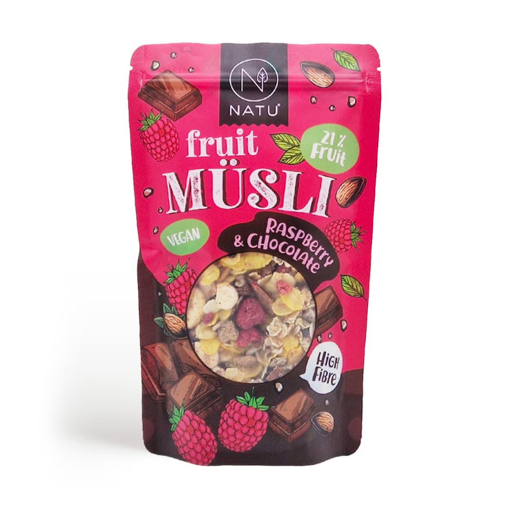 NATU Müsli Maliny a čokoláda 270g