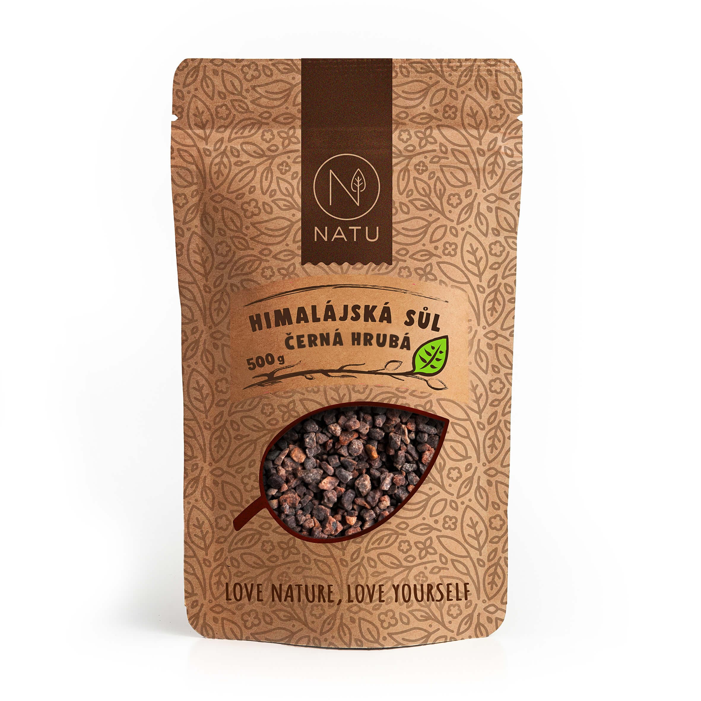 NATU Himalájská černá sůl hrubá 500 g