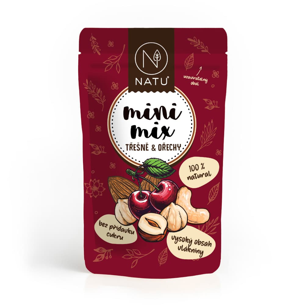 NATU Mini mix třešně a ořechy 80g - náhled 2