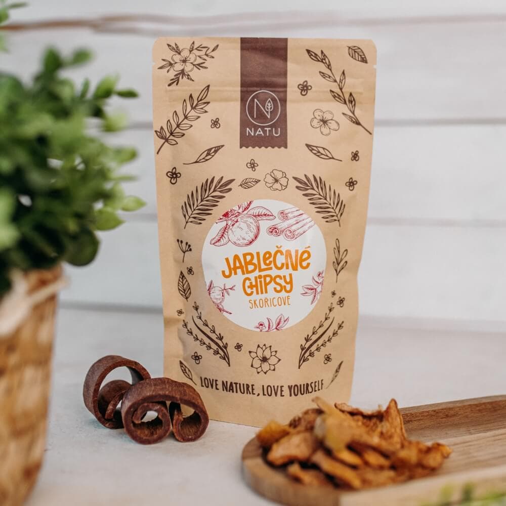 NATU Jablečné chipsy skořicové 45g - náhled 4