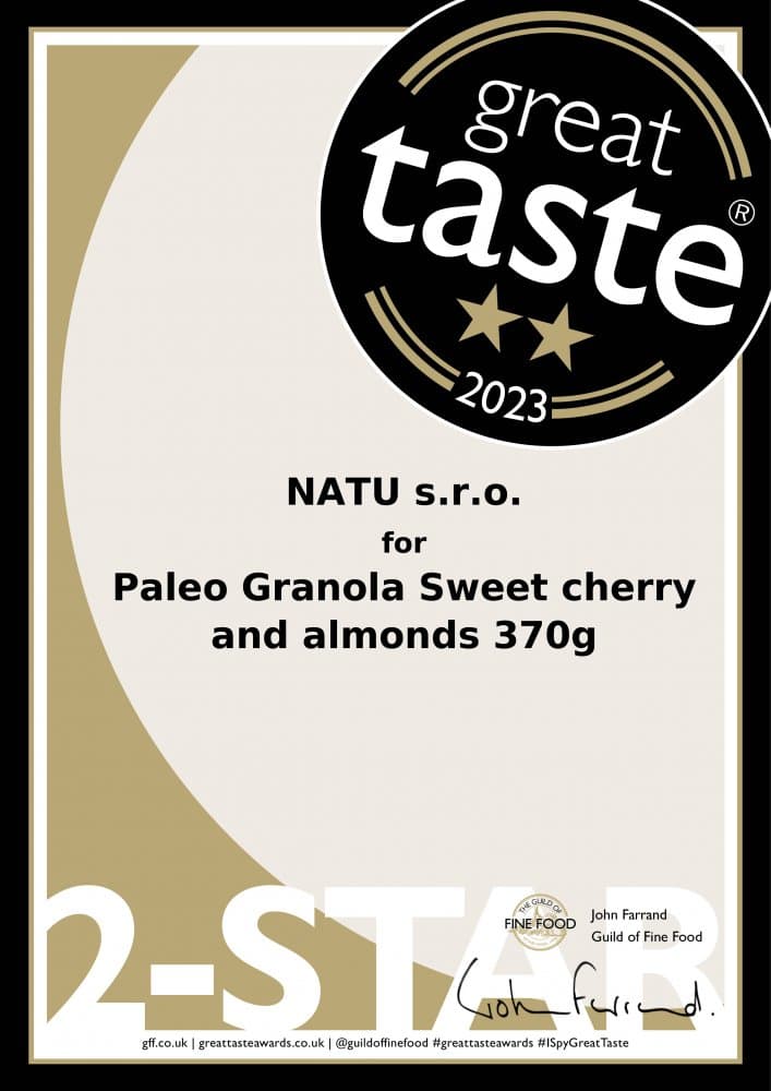 NATU Paleo Granola Třešně a mandle 370g - náhled 2