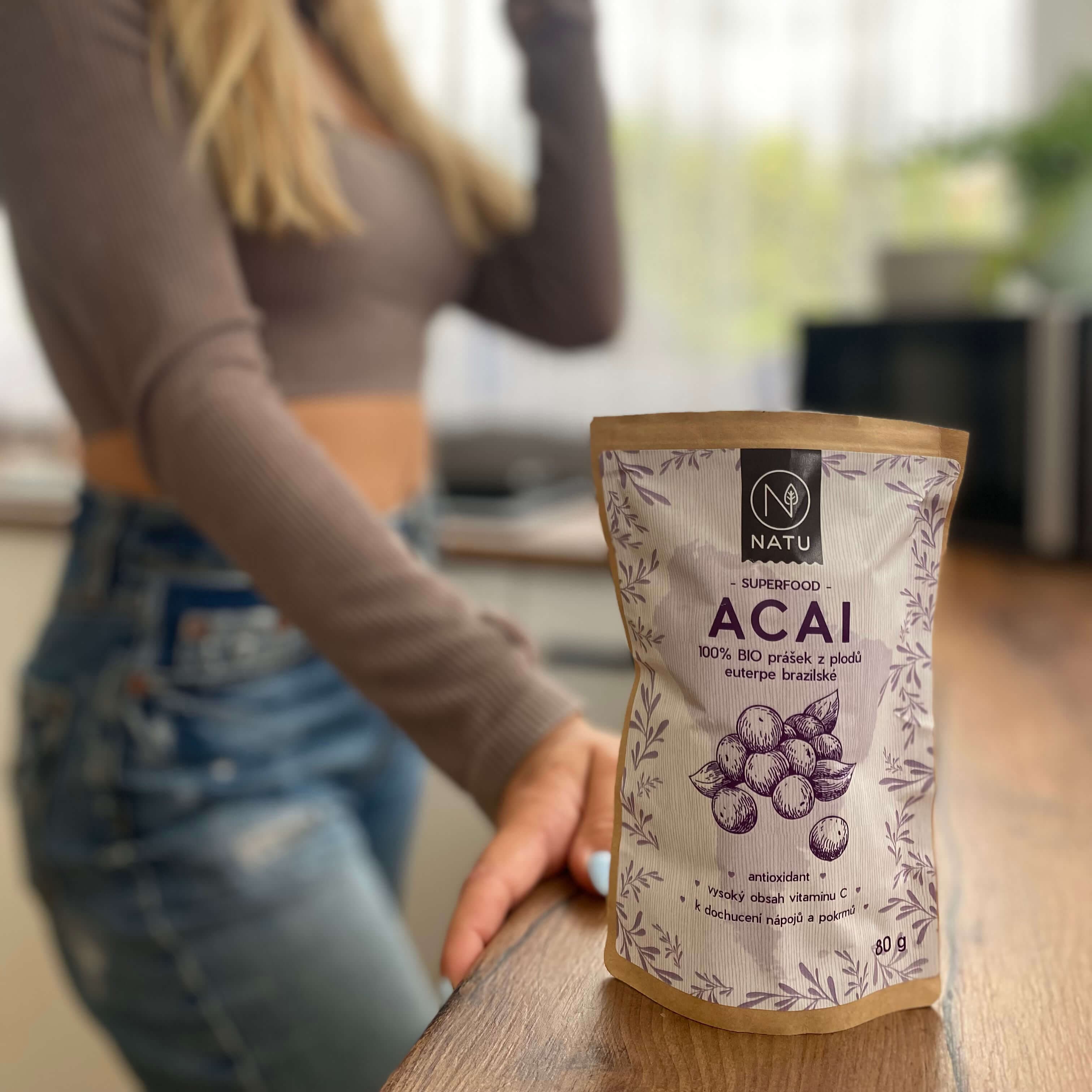 NATU Acai BIO prášek 80 g - náhled 4