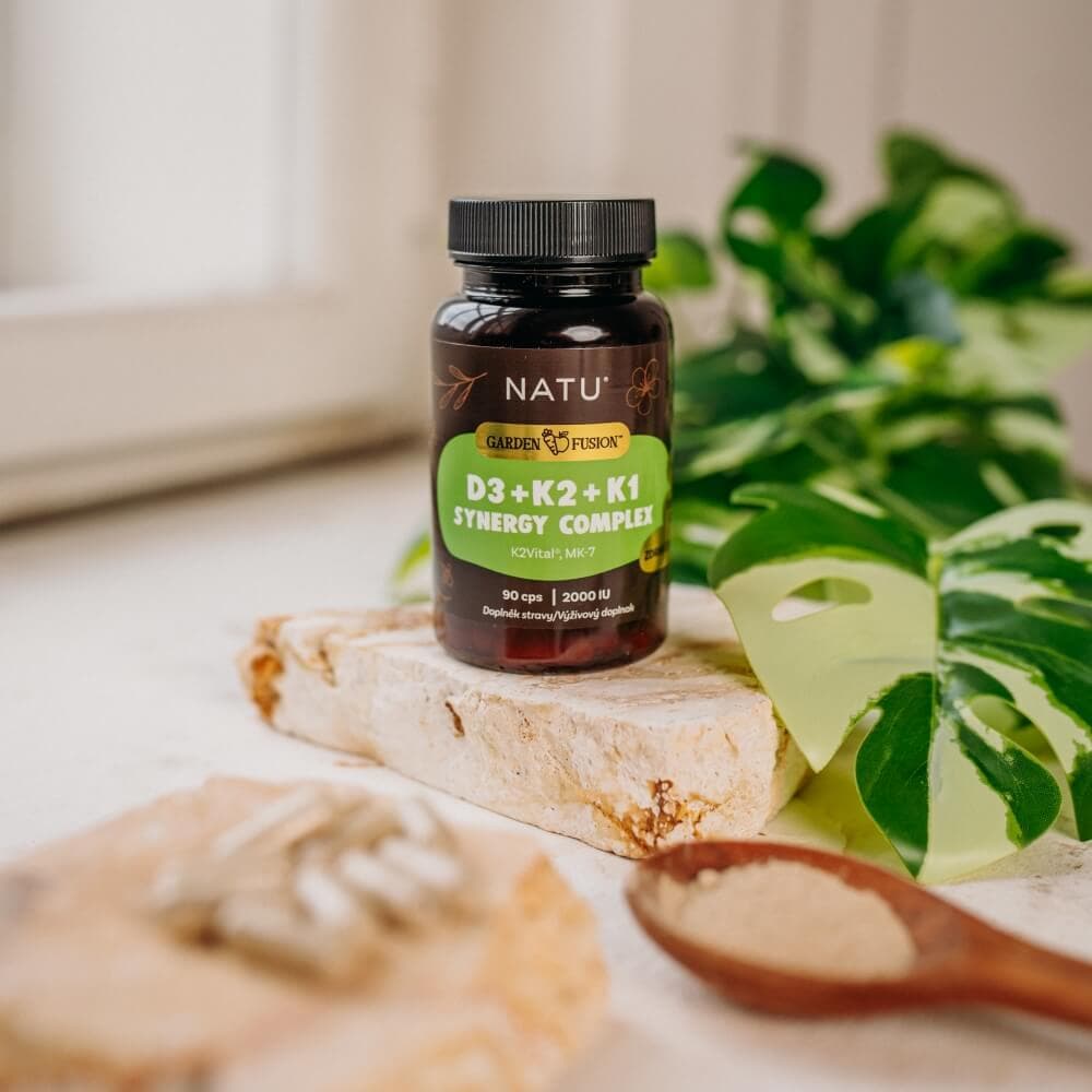 NATU Garden Fusion Vitamin D3+K2+K1 Synergy Complex 2000 IU 90 kapslí - náhled 4