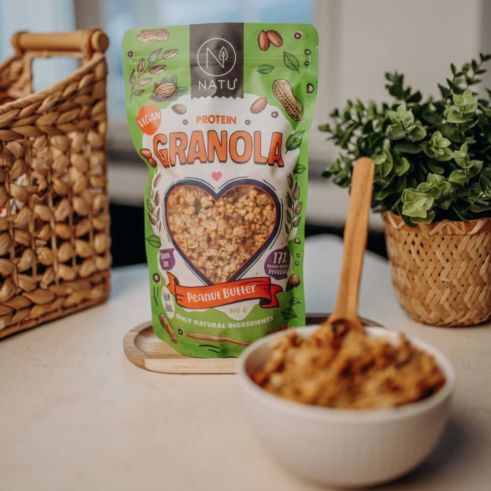 NATU Protein Granola s arašídovým máslem 280g - náhled 2