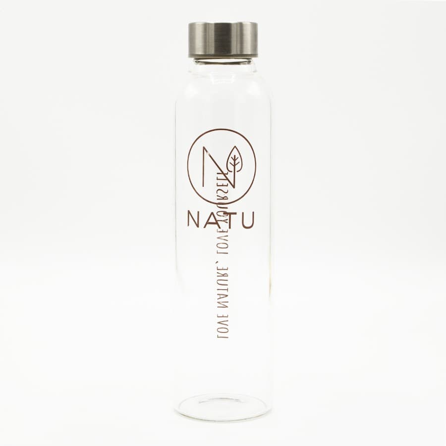 NATU Skleněná lahev v šedém termo obalu 550 ml - náhled 3