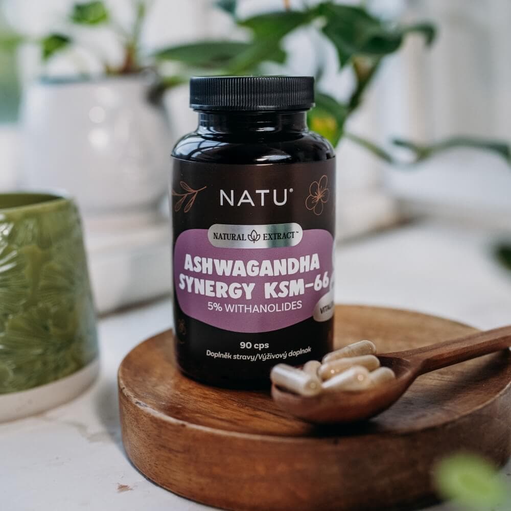 2+1 Ashwagandha extrakt KSM-66 (5% withanolidů) s piperinem 90 kapslí - náhled 2