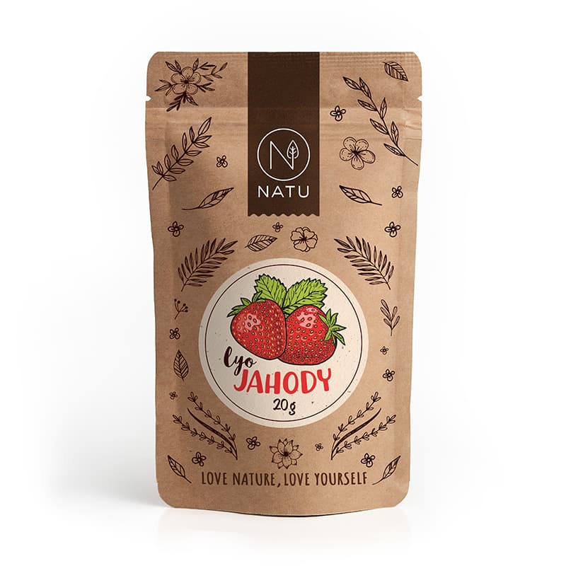 NATU Lyofilizované jahody plátky 20g - náhled 3