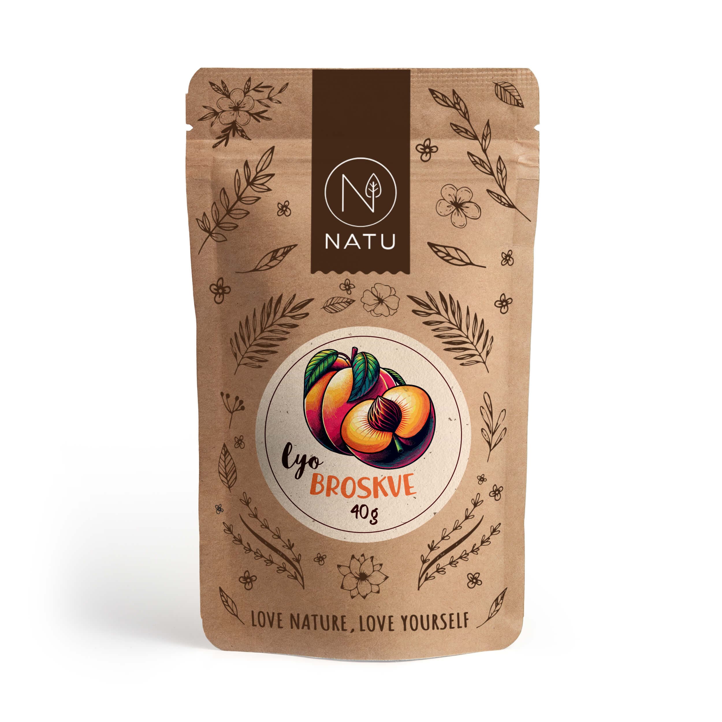 NATU Lyofilizované broskve plátky 40g - náhled 2