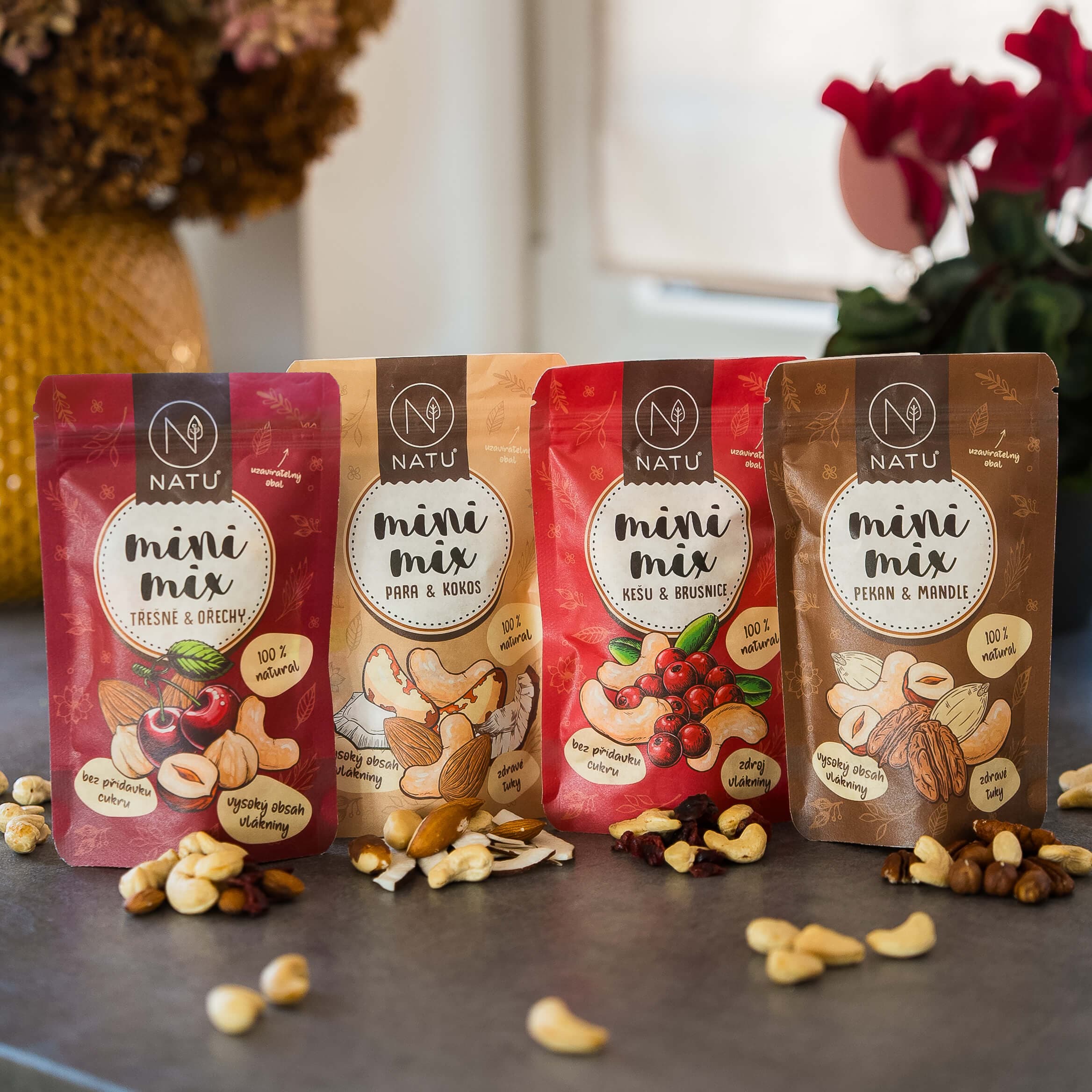 NATU Mini mix třešně a ořechy 80g - náhled 5