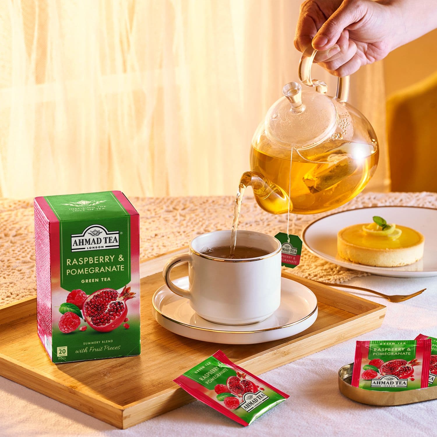 Ahmad Tea | Raspberry & Pomegranate | 20 alu sáčků - náhled 4