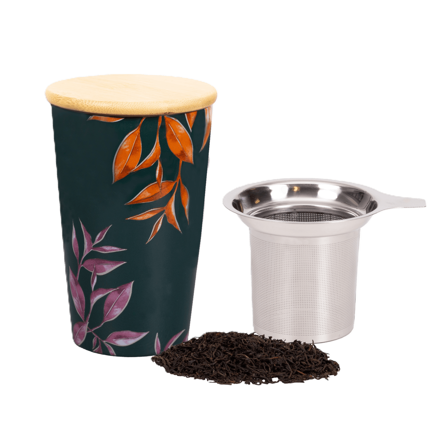Ahmad Tea | Keramický hrnek s infuzérem a bambusovým víčkem - náhled 2