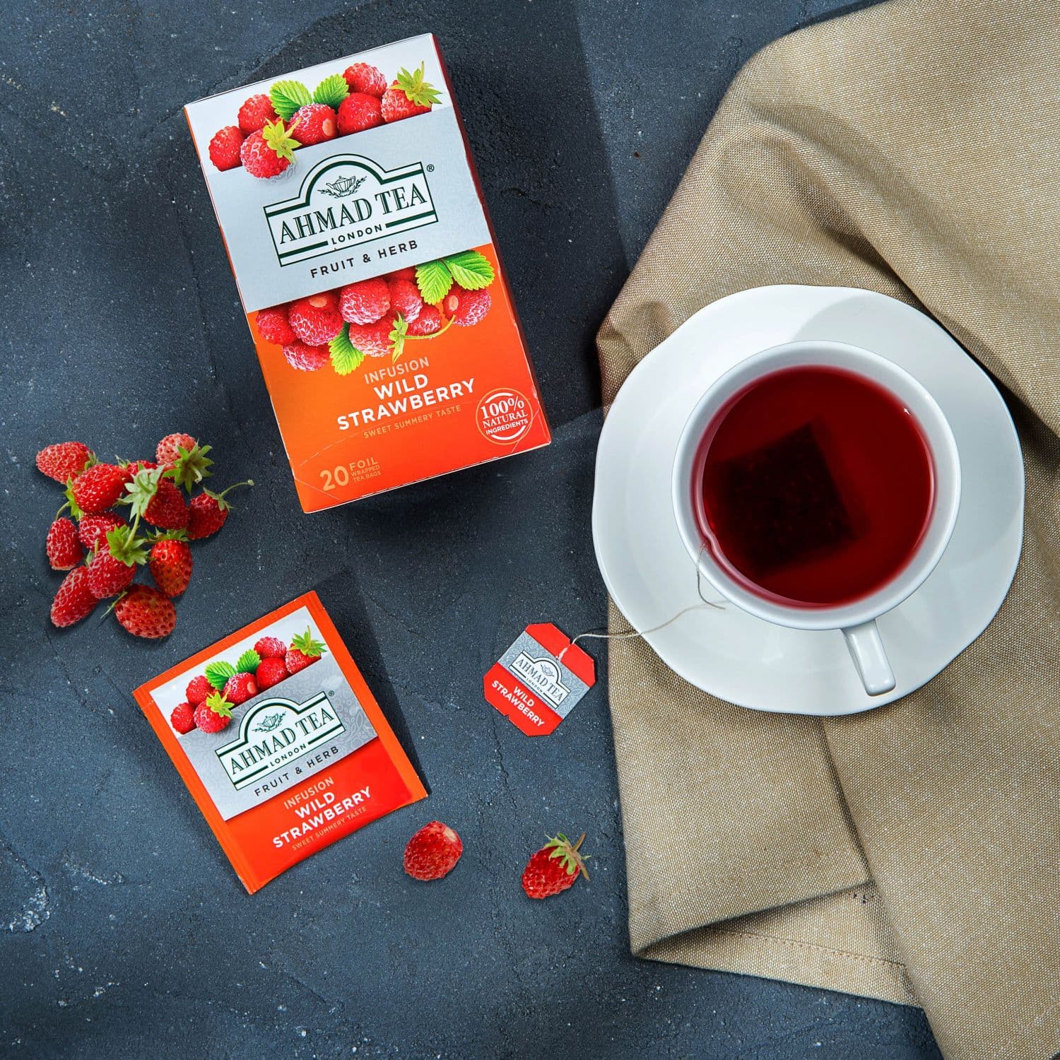 Ahmad Tea | Wild Strawberry | 20 alu sáčků - náhled 3