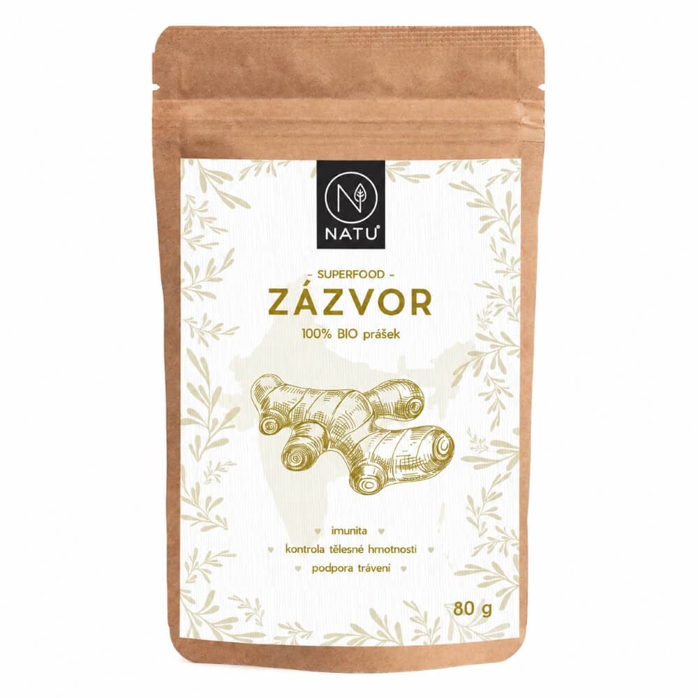 NATU Zázvor BIO prášek 80 g