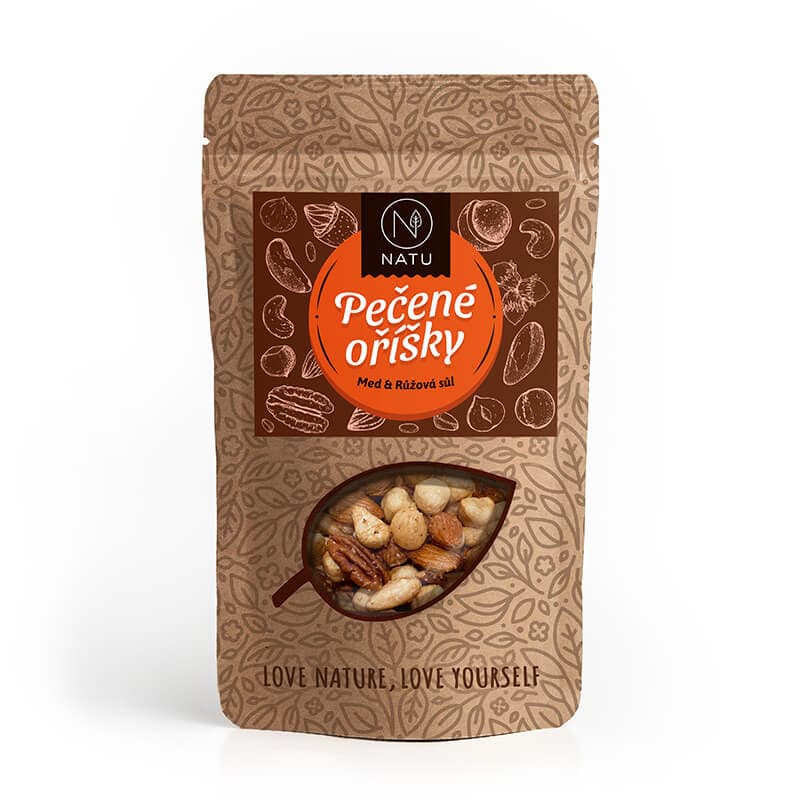 NATU Pečené oříšky s medem a solí 200g