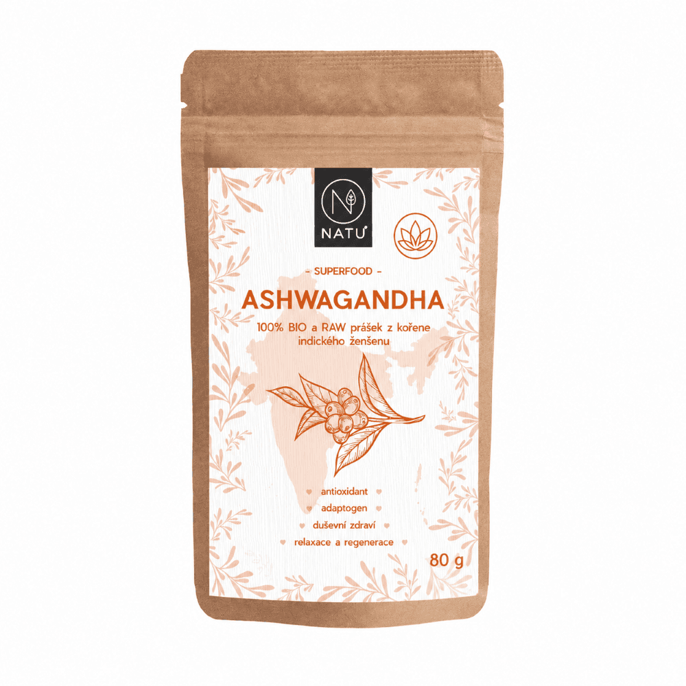 NATU Ashwagandha BIO prášek 80 g