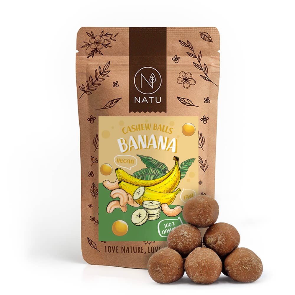NATU Banánové kuličky s kešu krémem 70g