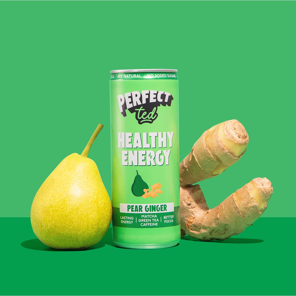 Healthy Matcha Energy Drink hruška a zázvor 250ml - náhled 3