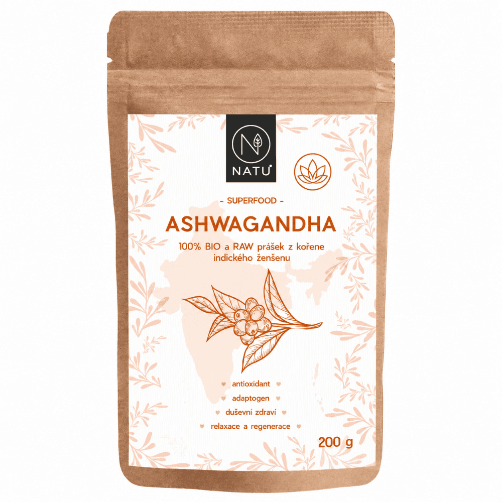 NATU Ashwagandha BIO prášek 200 g