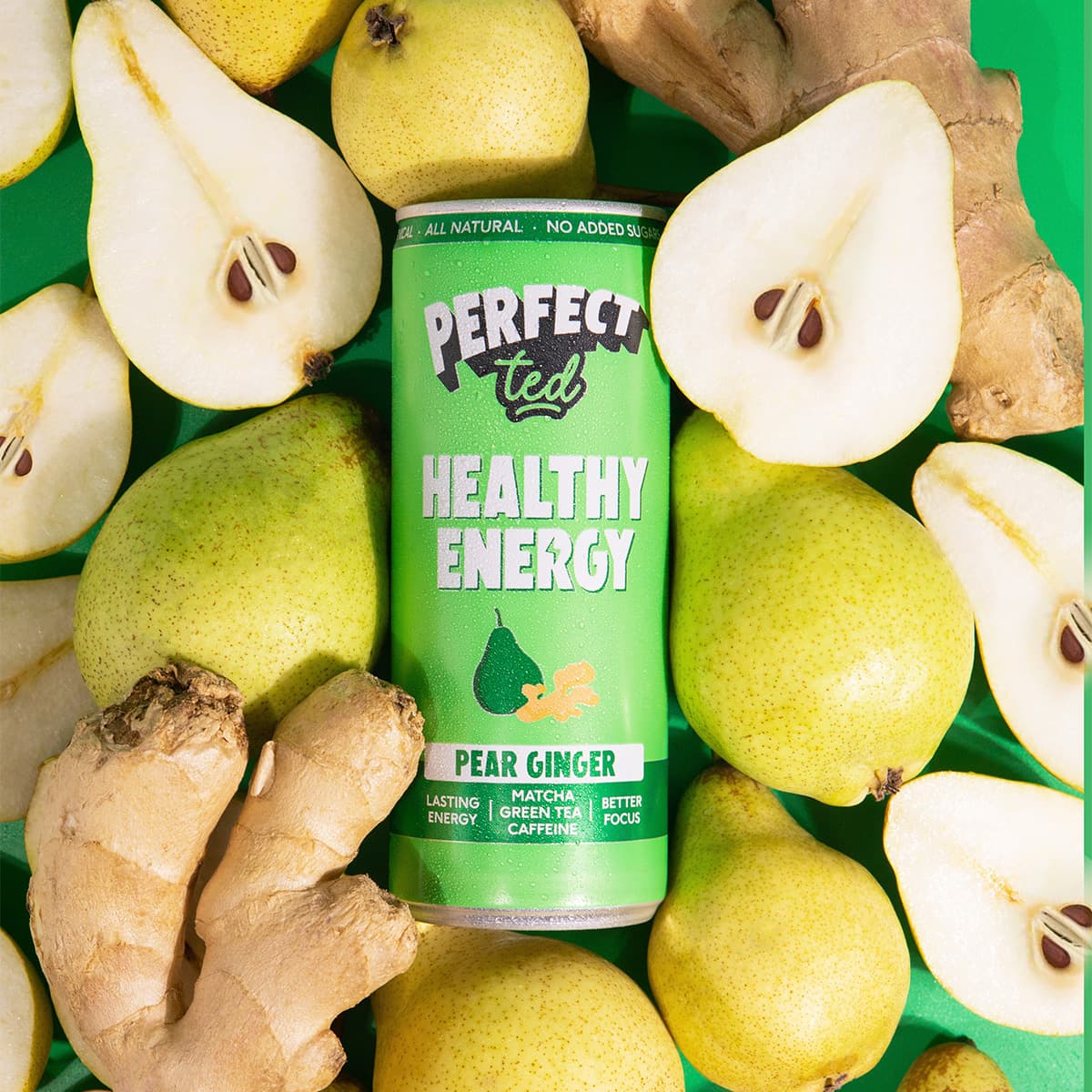 Healthy Matcha Energy Drink hruška a zázvor 250ml - náhled 5
