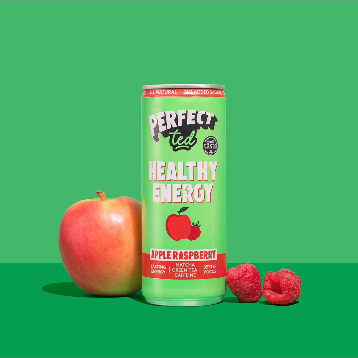 Healthy Matcha Energy Drink jablko a malina 250ml - náhled 3