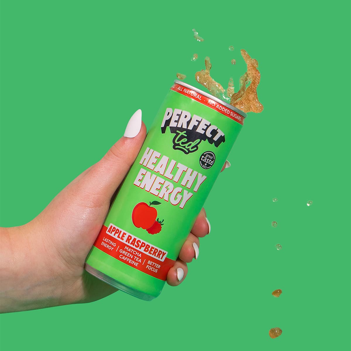 Healthy Matcha Energy Drink jablko a malina 250ml - náhled 5