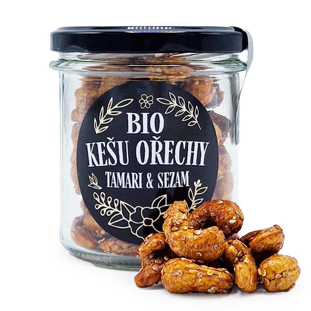 NATU Kešu ořechy s tamari a sezamem BIO 140g