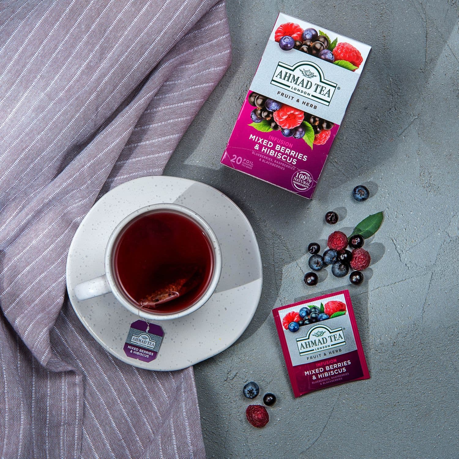 Ahmad Tea | Mixed Berries & Hibiscus | 20 alu sáčků - náhled 2